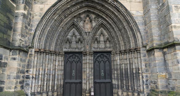 Photo of Cathedral Doors in Glasgow, Scotland.