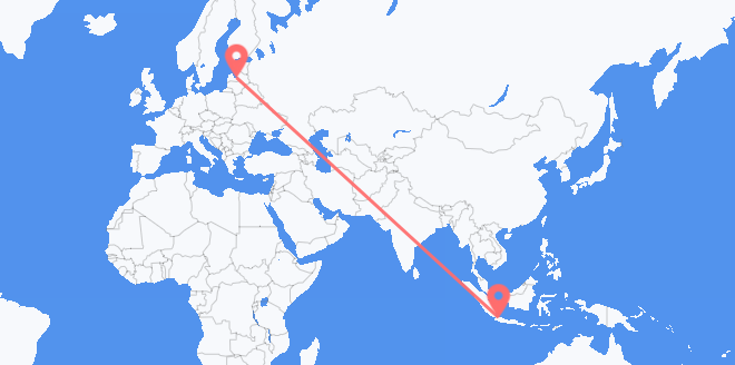 印度尼西亚 目的地 拉脱维亚