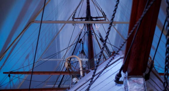 Photo of details of fram ship in the Fram Museum in Oslo, Norway.