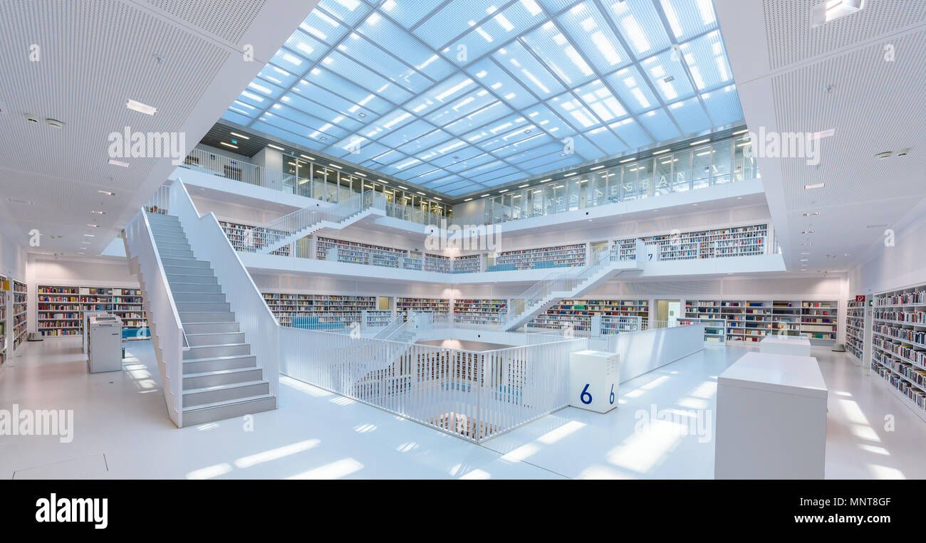 photo of City Library at the Mailänder Platz,Stuttgart Germany.