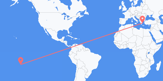 French Polynesia to Greece