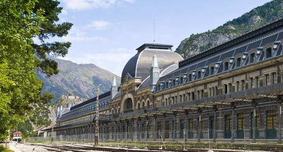Photo of Canfranc railway station, Huesca, Spain.