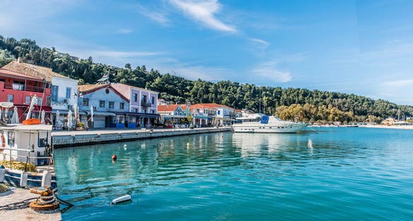 Photo of Panorama of Katakolo port, where cruise ships land for ancient Olympia, Greece.