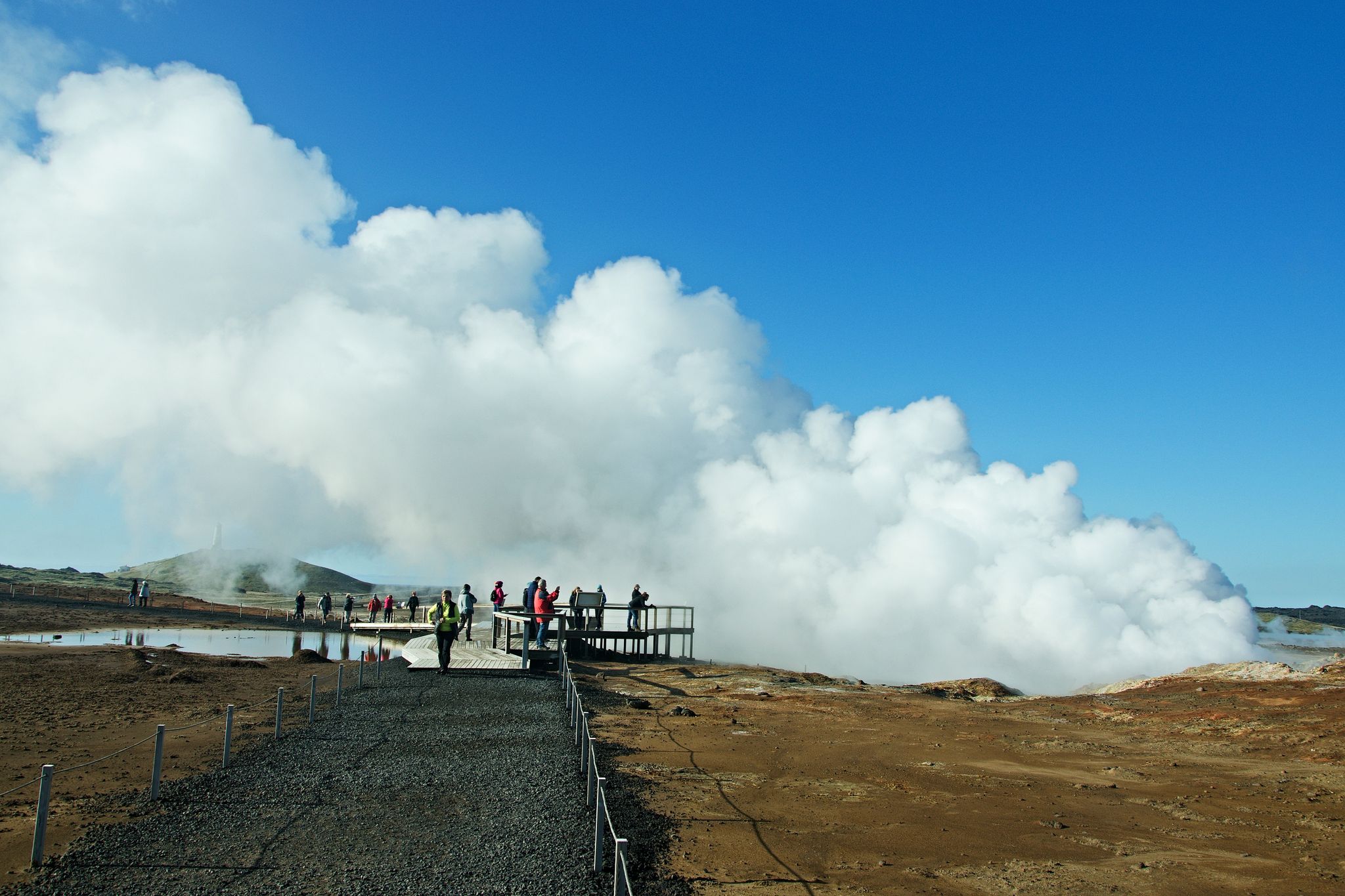 photo of Iceland-view of geothermal hot spring Gunnuhver .