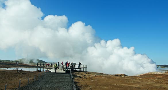photo of Iceland-view of geothermal hot spring Gunnuhver .