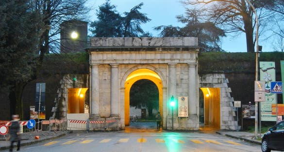 photo of view of porta elisa, Lucca, Tuscany, Italy.