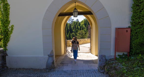 Photo of Trakoscan castle in rural Croatia.
