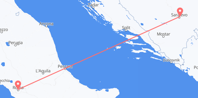 Bosnia & Herzegovina to Italy