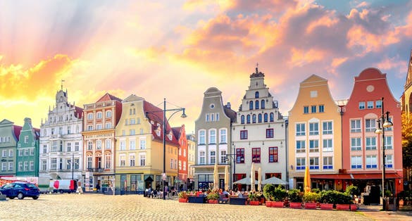 Photo of Neuer Markt in Rostock in Germany.