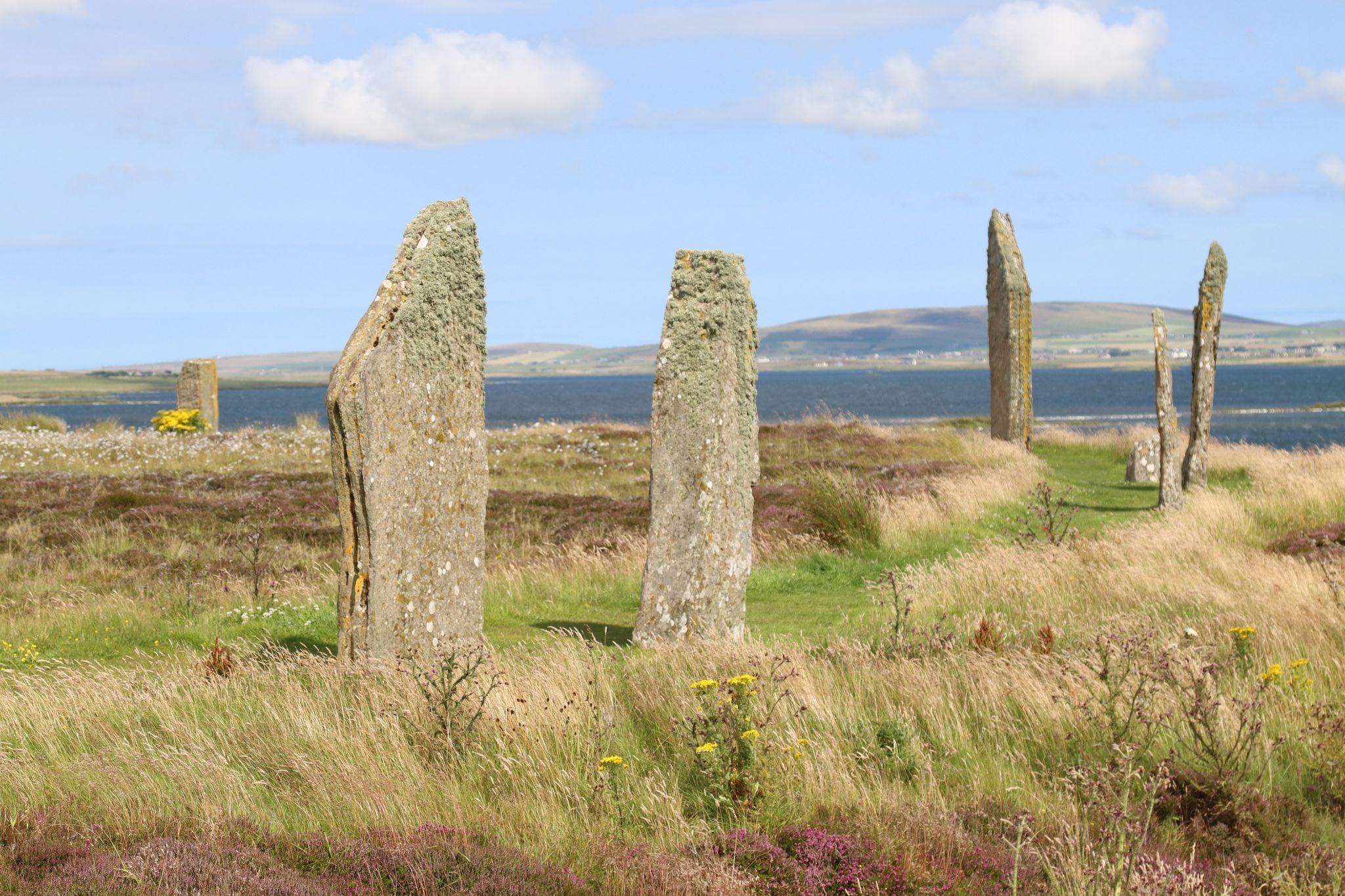photo of Ring of Brodgar Kirkwall, Orkney Standing Stones Orkney Scotland Orkney landmarks Scotland.