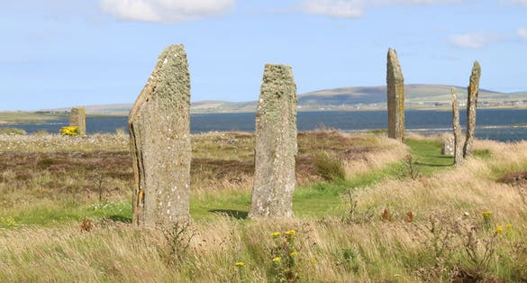 photo of Ring of Brodgar Kirkwall, Orkney Standing Stones Orkney Scotland Orkney landmarks Scotland.