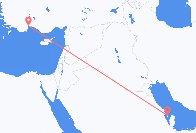 Bahrain Island to Antalya