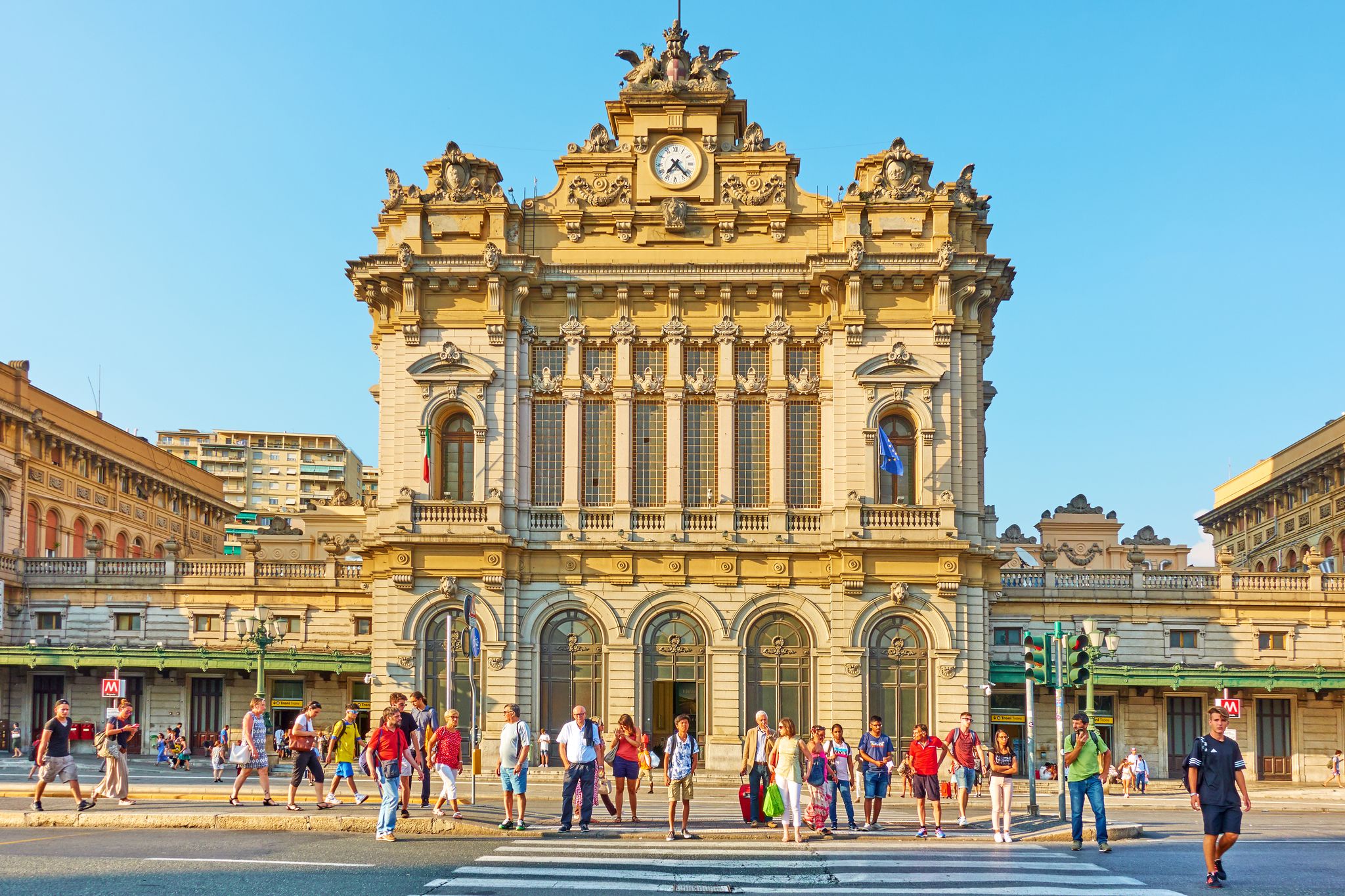 Florence Aerial View of Ponte Vecchio Bridge during Beautiful Sunny Day, Italy