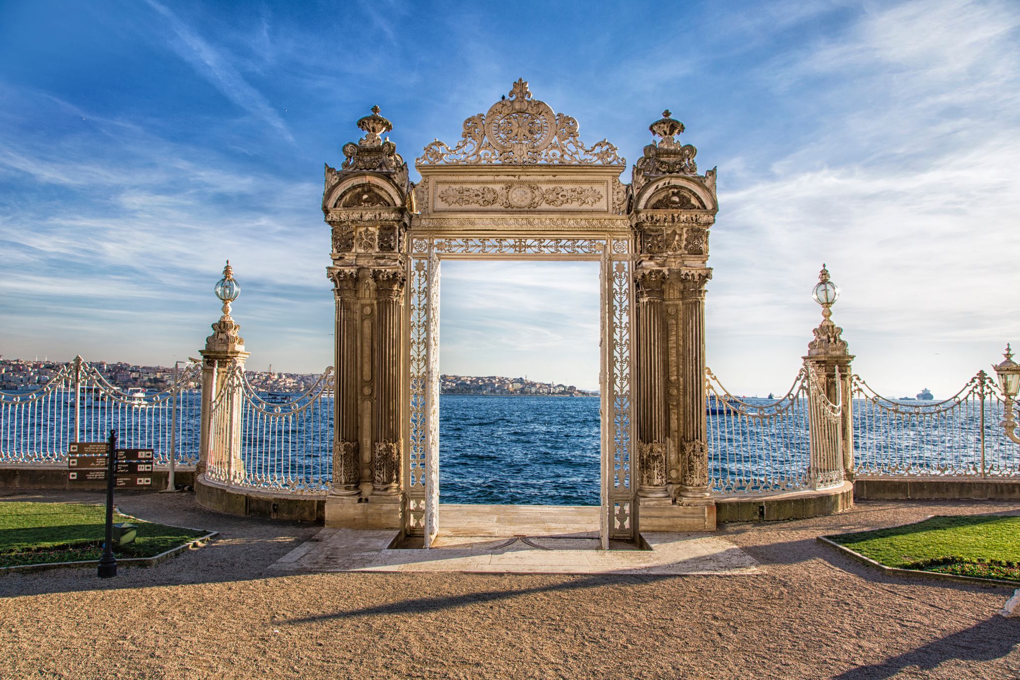A sea view from Dolmabahce backyard.