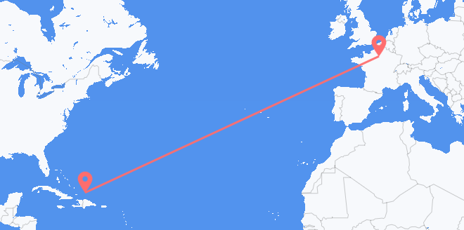 Turks & Caicos Islands to France