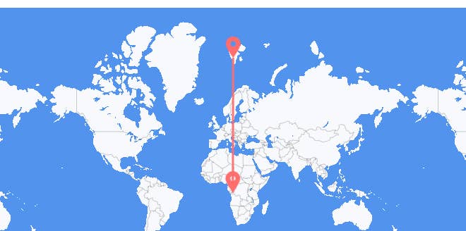 la République Démocratique du Congo à Svalbard et Jan Mayen