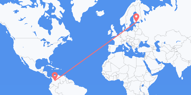 Colombia a Finlandia