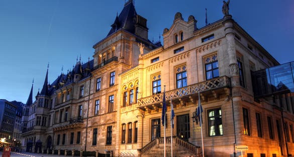 photo of grand ducal palace and the chamber of deputies, Luxembourg city, Grand duchy of luxembourg (HDR image).