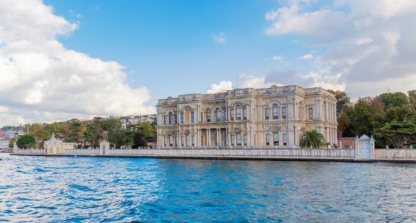 photo of beautiful morning the Beylerbeyi Palace on Asian coastline Bosporus Strait in Istanbul, Turkey. Beylerbeyi meaning 'Lord of Lords'.