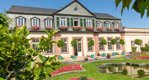photo of view of  scenic Orangerie in the castle of Bad Homburg, Germany.