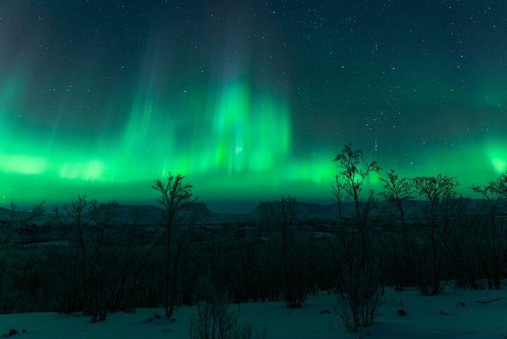 Tour dell'aurora boreale di Kiruna con il fotografo