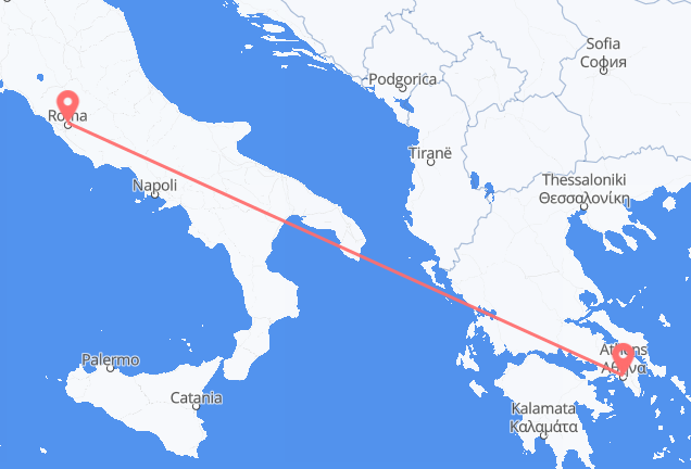 Cheap Flights from Athens to Rome – Low Fares & Wide Selection