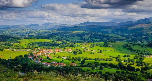 photo of stunning landscape in the Cabarceno Nature Park in Cantabria. Northern coast of Spain.