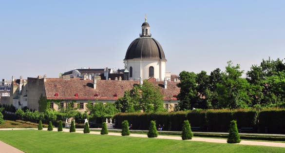 Photo of the Belvedere Palace in Vienna, Austria.