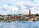 Photo of the city center and the port of Helsingborg in Sweden.