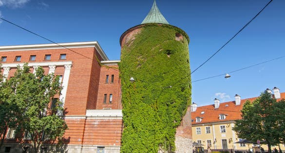 photo of powder tower (Pulvertornis) in Riga, Latvia. Since 1940 included to the structure of the latvian war museum.