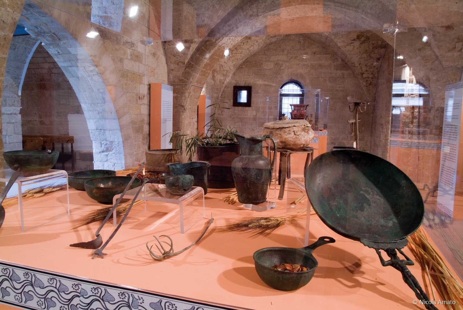 photo of view inside Museo Archeologico di Santa Scolastica, Bari, Italy.