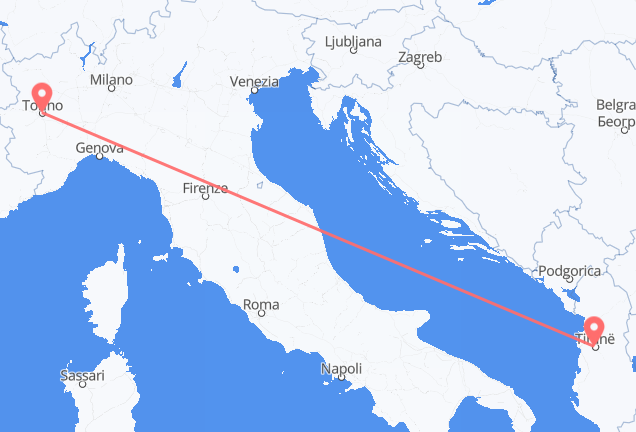 Turin to Tirana