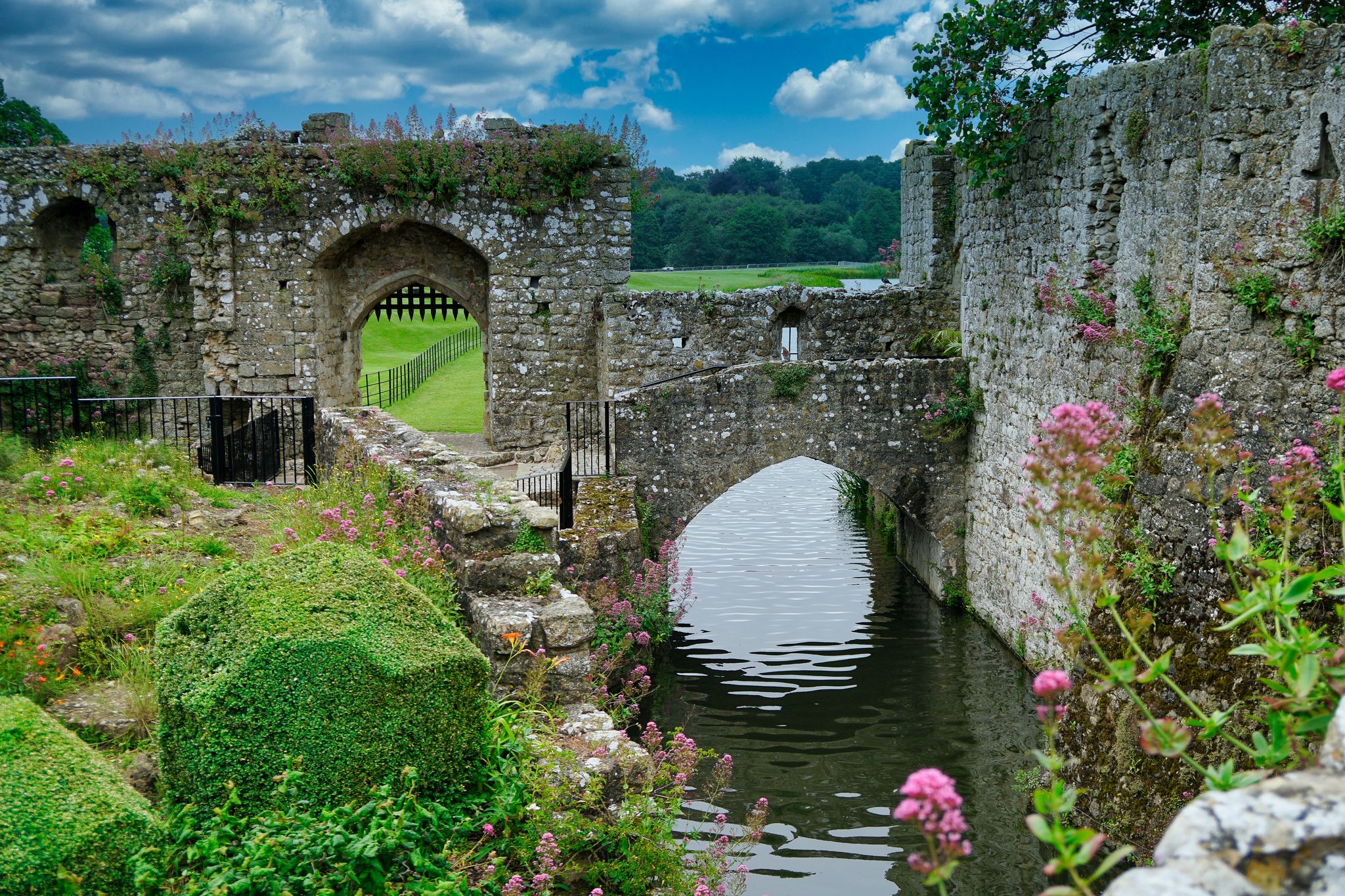 Photo of gardens of Leeds Castle that is a castle in Kent, England.