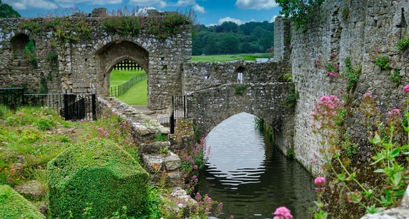 Photo of gardens of Leeds Castle that is a castle in Kent, England.