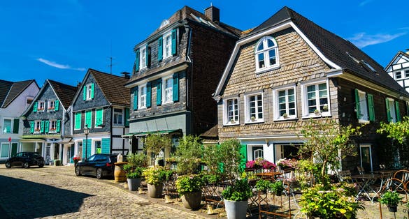 Historic slate houses in Solingen-Grafrath - North Rhine-Westphalia, Germany