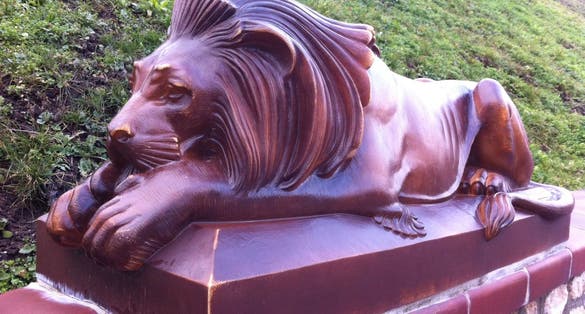photo of view of Zsolnay Mausoleum in Pecs, Hungary .