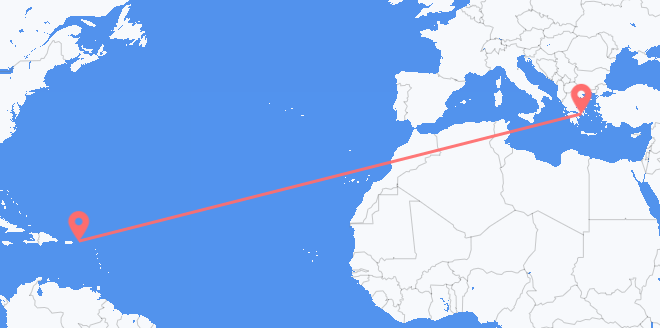 British Virgin Islands to Greece