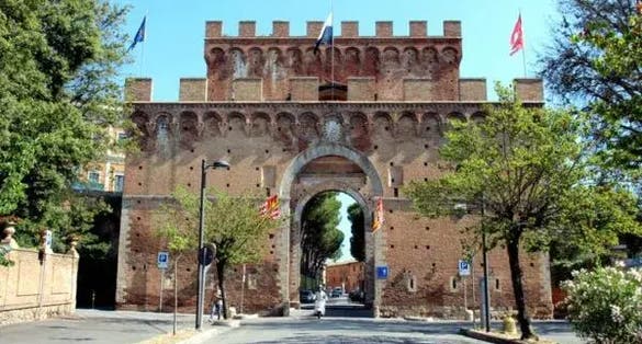 photo of view of Porta Romana, Siena, Italy.