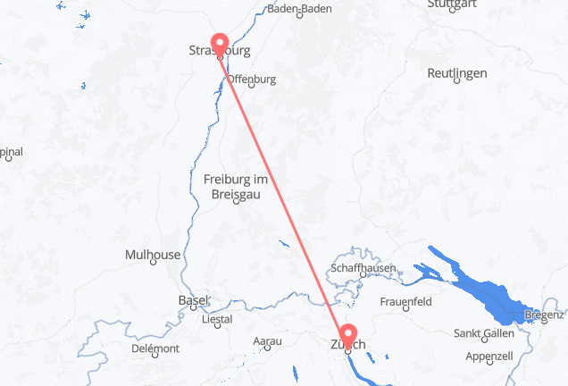 Zurich a Strasburgo