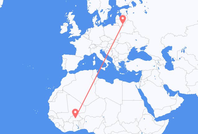 Ouagadougou à Vilnius