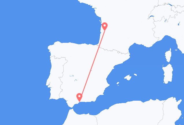Málaga to Bordeaux