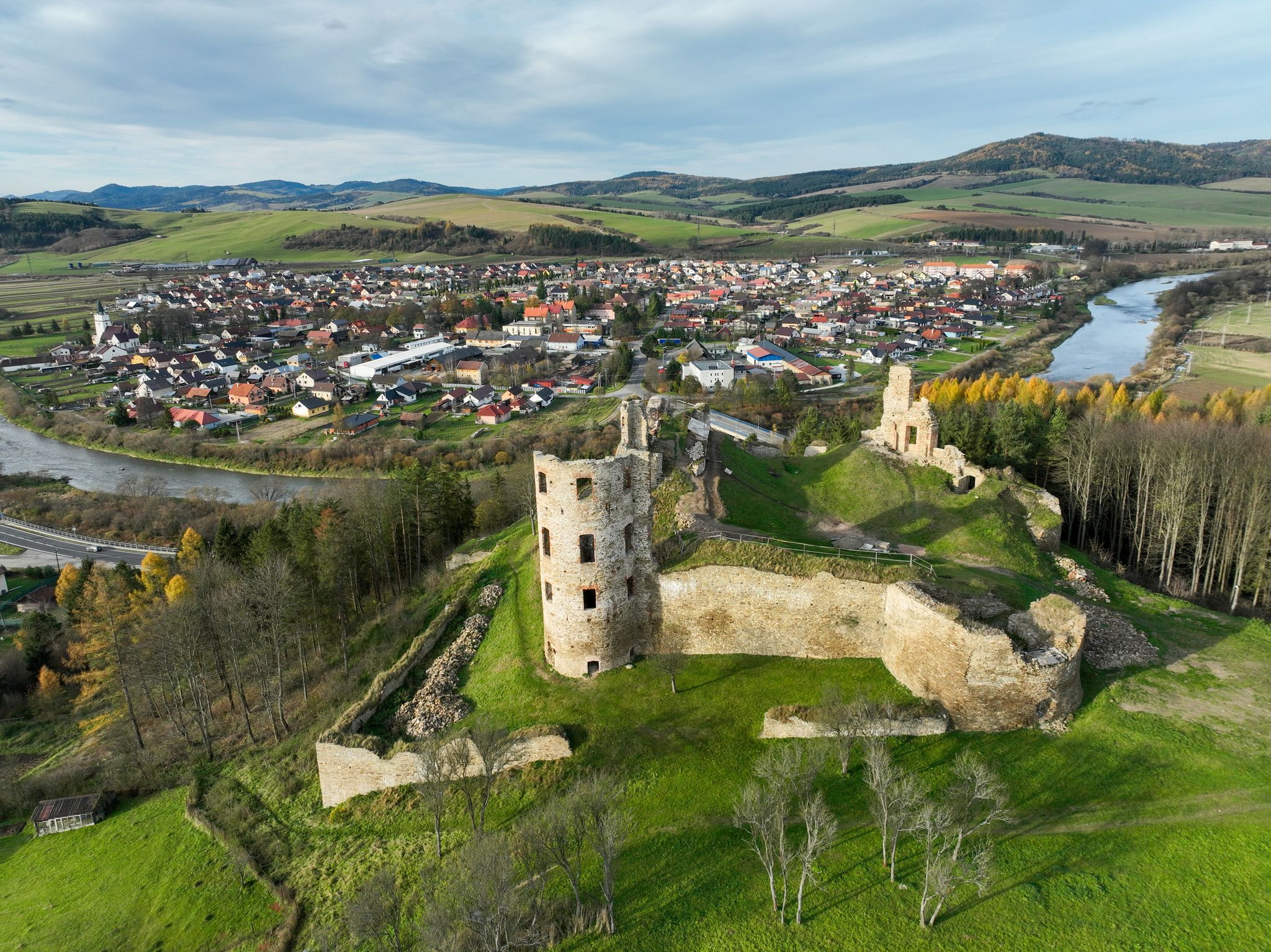 Photo of Aerial view of Plavec castle, Slovakia.
