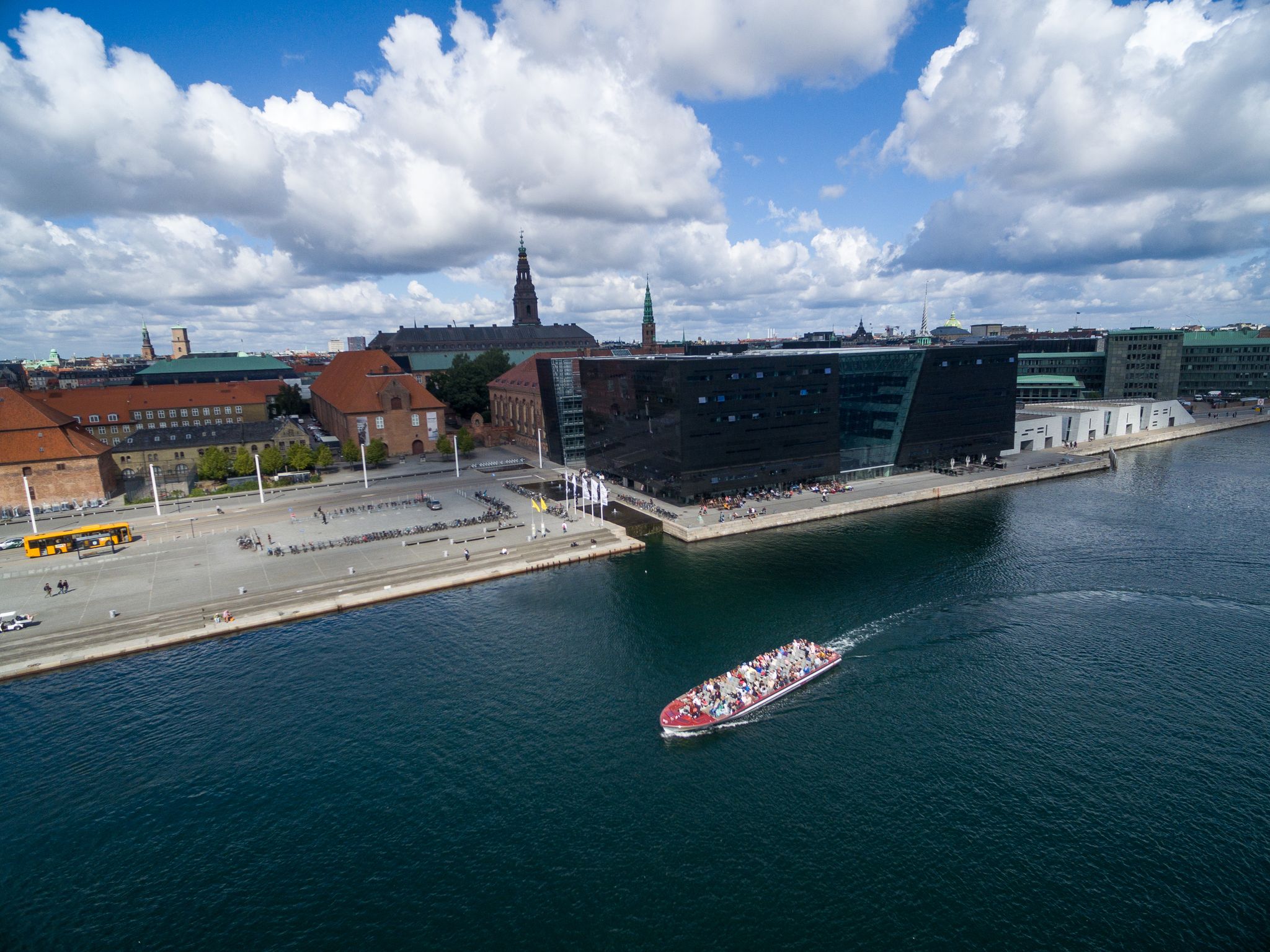 Photo of aerial view of the Royal Library (Danish: Det Kongelige Bibliotek) in Copenhagen is the national library of Denmark.