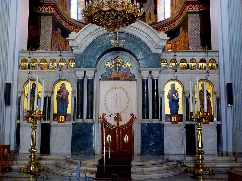 photo of view ofAgios Minas Cathedral Heraklion, view of the Templon, Heraklion, Greece.