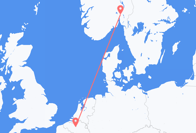 Oslo to Brussels