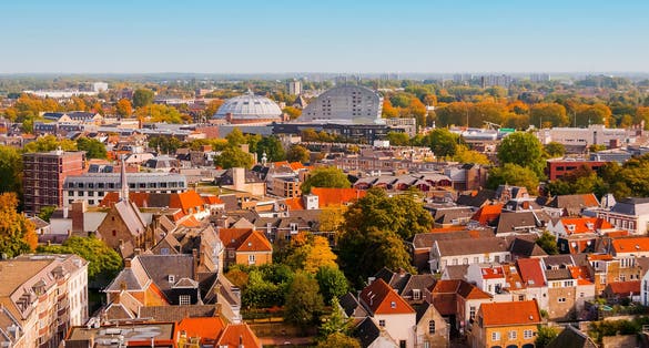 photo of view of Aerial view. Breda. Netherlands.