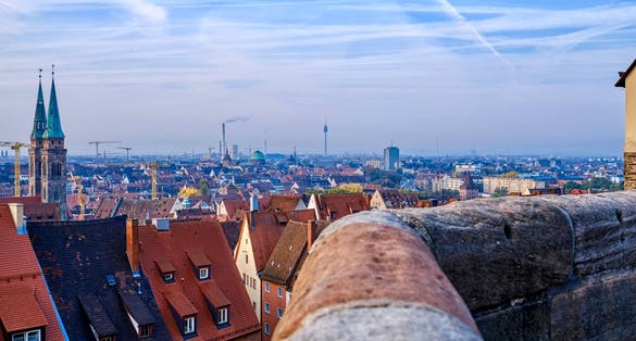 View from the Imperial Castle of Nuremberg Germany