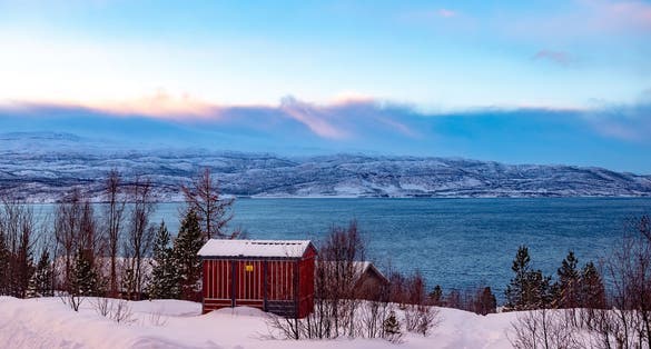 Alta Fjord, Alta, Norway.
