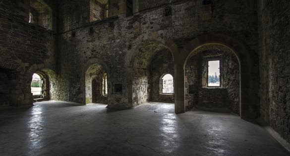 Photo of Doune Castle interior ,Doune ,Scotland .