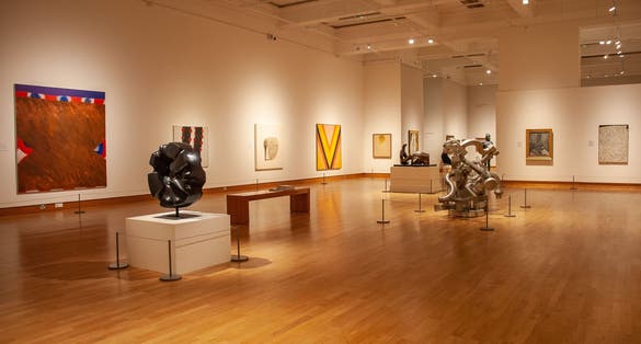 Art exhibition room Ulster Museum in Belfast, Northern Ireland.